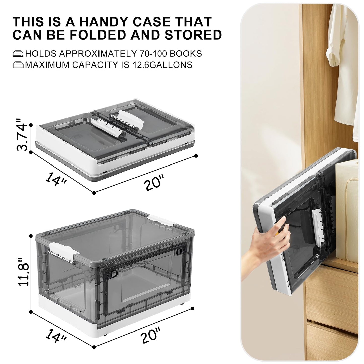 Fccabin Stackable Storage Bins With Lids