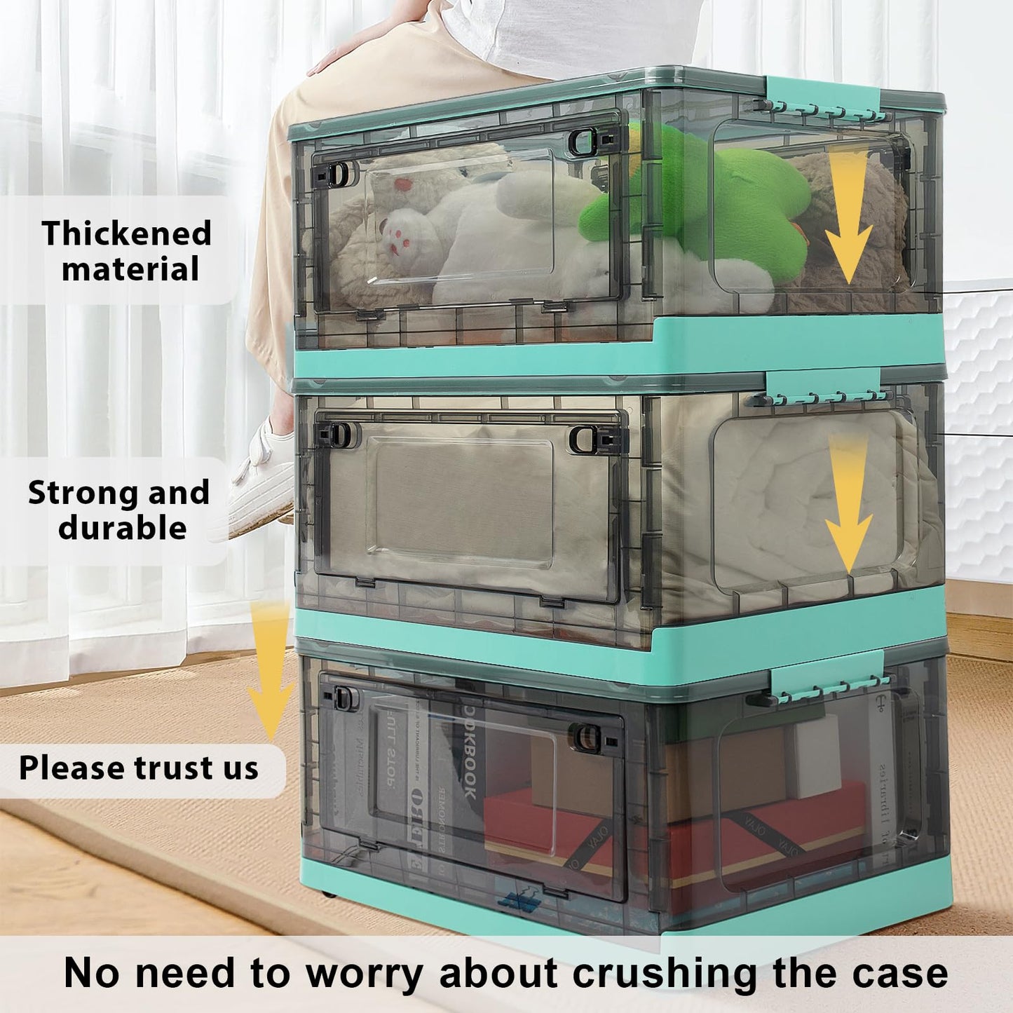 Fccabin Stackable Storage Bins With Lids