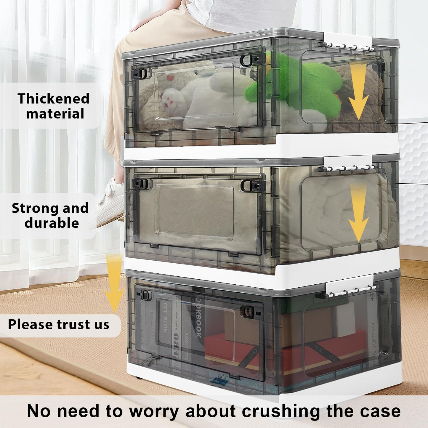 Fccabin Stackable Storage Bins With Lids